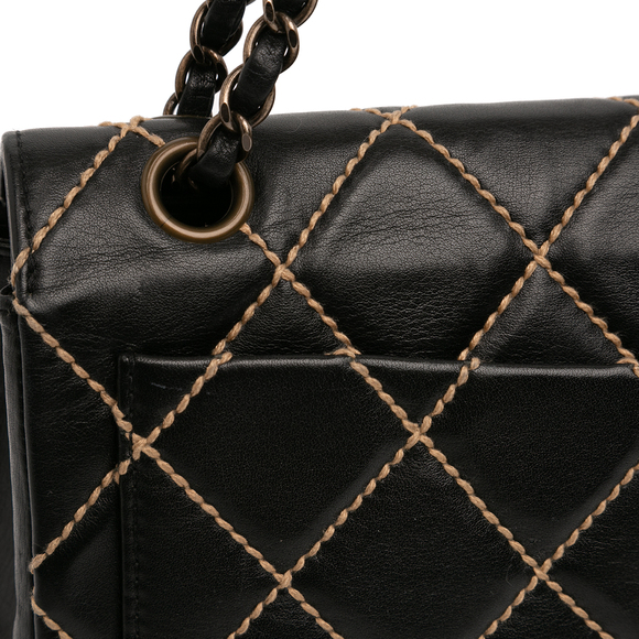 Pre-Loved Chanel CC Wild Stitch Lambskin Flap - Picture 8 of 11